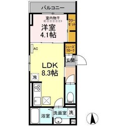 宿河原駅 徒歩6分 1階の物件間取画像